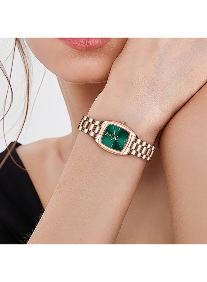 سافيرو ساعة نسائية، ساعة نسائية فاخرة، ساعة نسائية بسوار، ساعة صغيرة مقاومة للماء من الفولاذ المقاوم للصدأ حتى 3ATM - Image 5